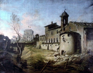 L'Abside dopo i bombardamenti dei francesi aprile-luglio 1849 - Abside Basilica San Pancrazio